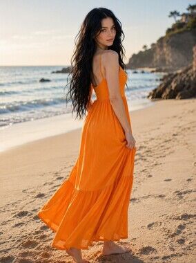 Asos Orange Peplum Hem Maxi Dress 4 Dopamine Dressing Bright Summer